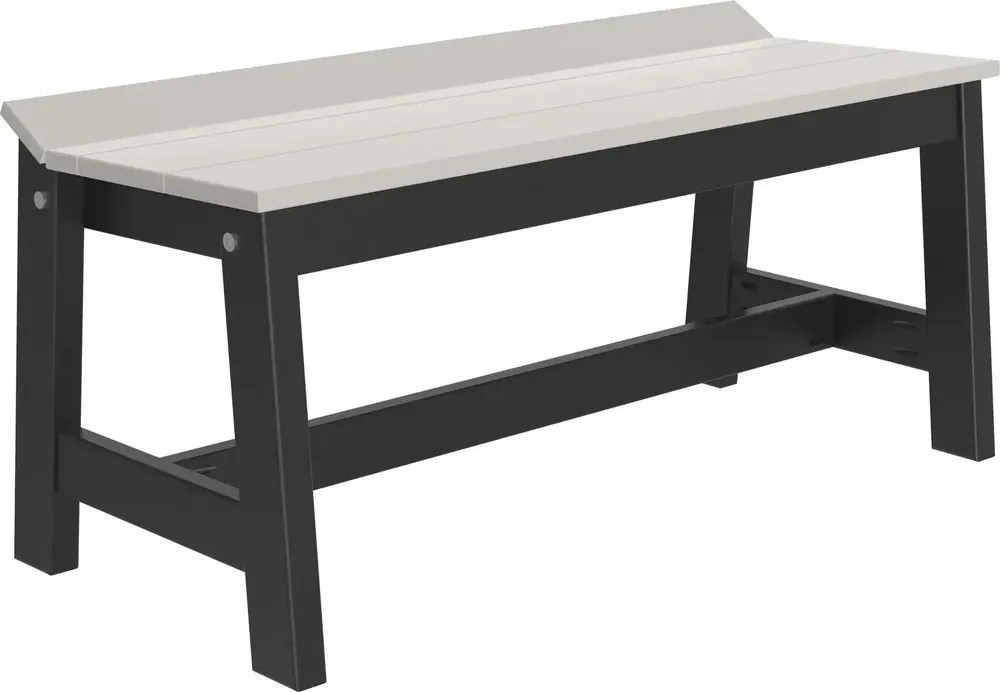 Amish Outdoors Luxcraft Gray/Black 41-Inch Cafe Dining Bench