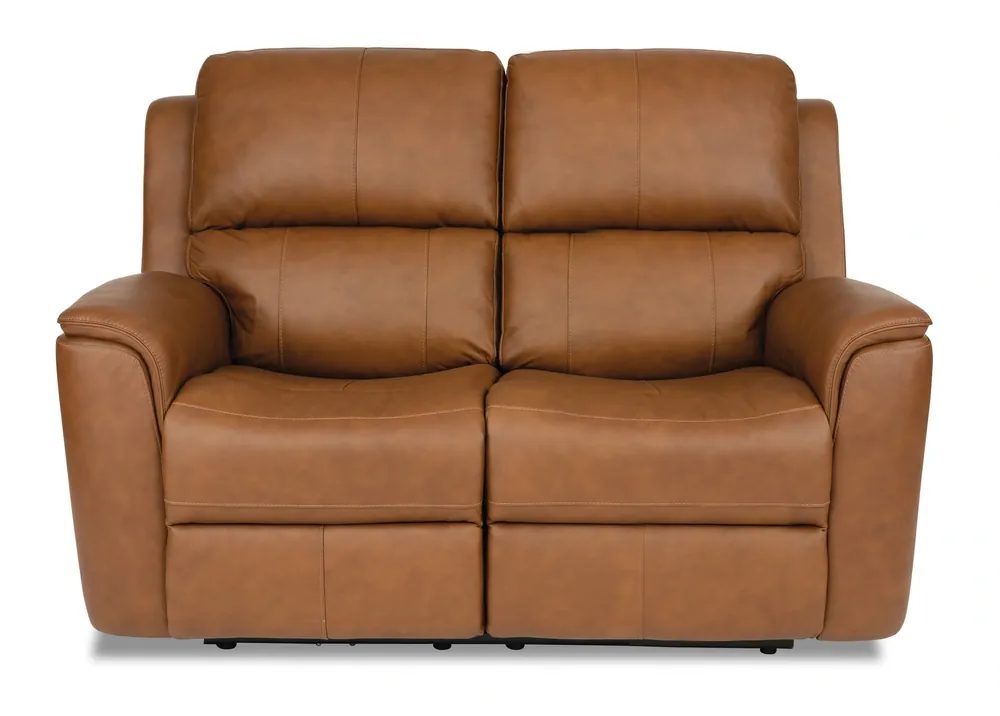 Flexsteel Henry Caramel Leather Power Reclining Loveseat