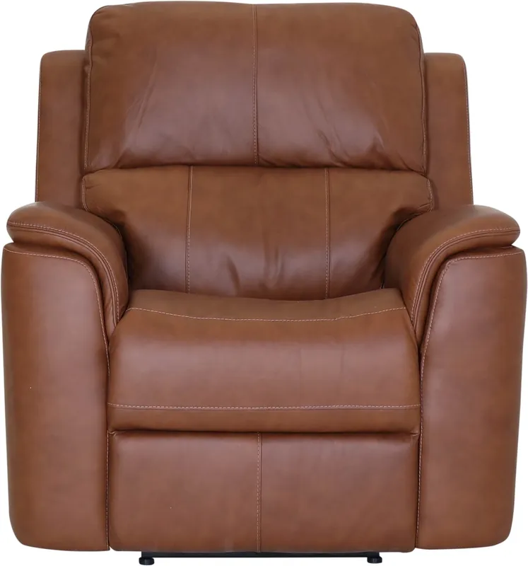 Flexsteel Henry Caramel Leather Power Recliner