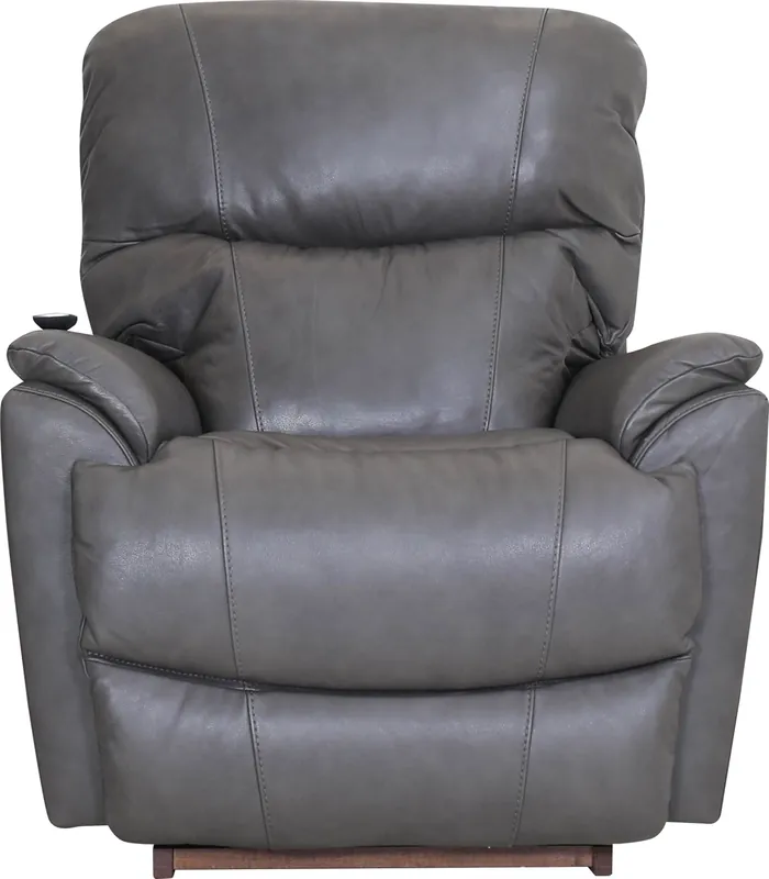 La-Z-Boy Trouper Grey Leather Power Recliner