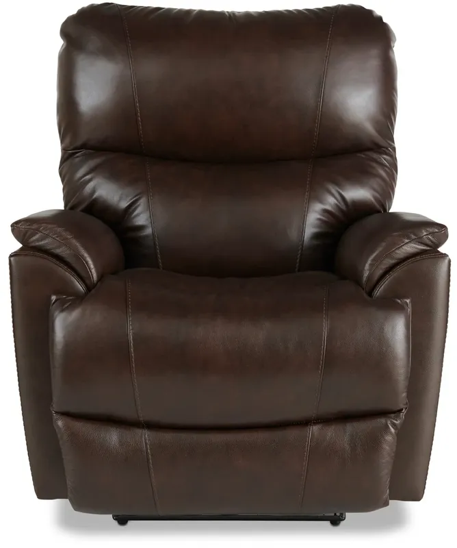 La-Z-Boy Trouper Walnut Leather Power Headrest Rocker Recliner