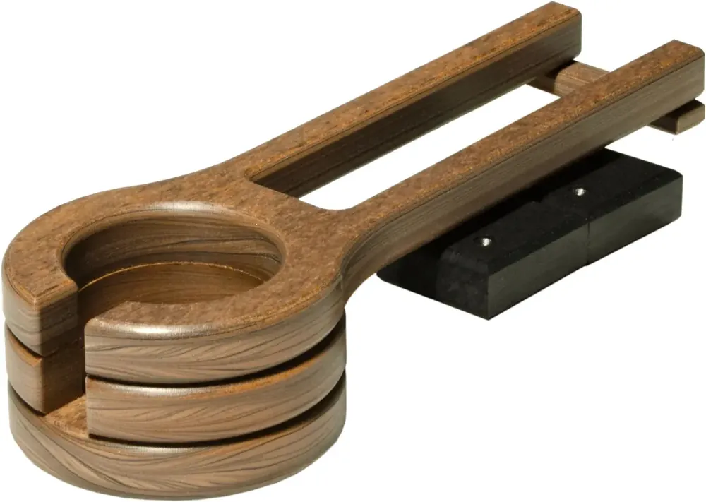 Amish Outdoors Adirondack Glider Antique Mahogany/Black Slideout Cup Holder