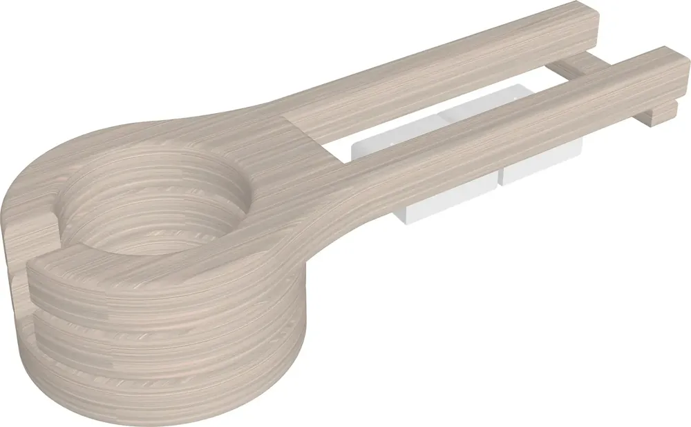 Amish Outdoors Adirondack Glider Birch/White Slideout Cup Holder