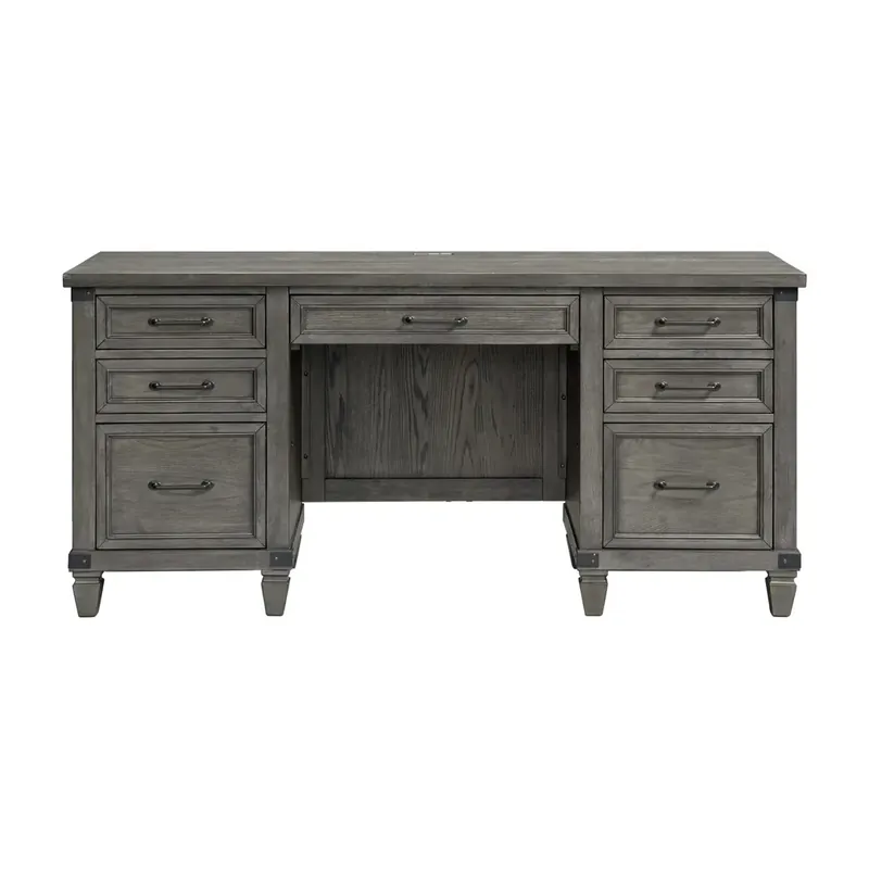 Intercon Foundry Charcoal Executive Desk