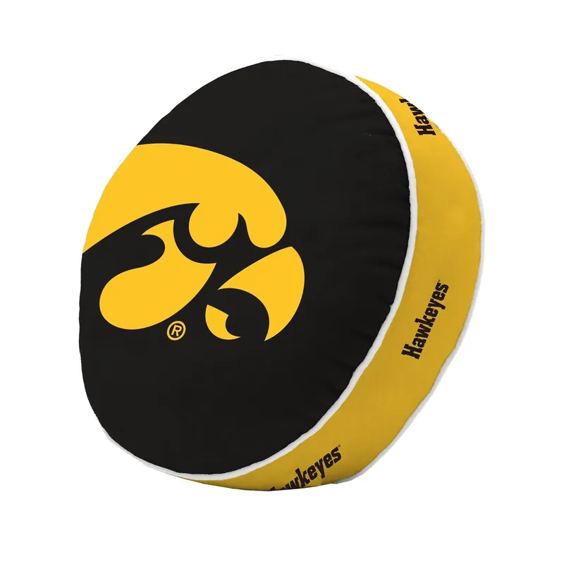 Logo Brands Iowa Hawkeyes Puff Throw Pillow - 15 x 15
