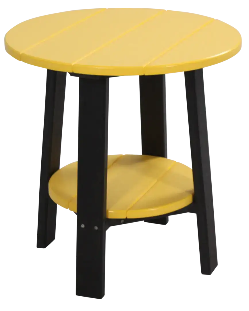 Amish Outdoors Deluxe 22-Inch Yellow/Black Side Table