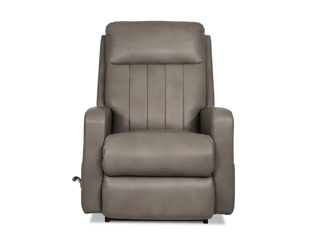 La-Z-Boy Finley Leather Rocker Recliner in Pewter