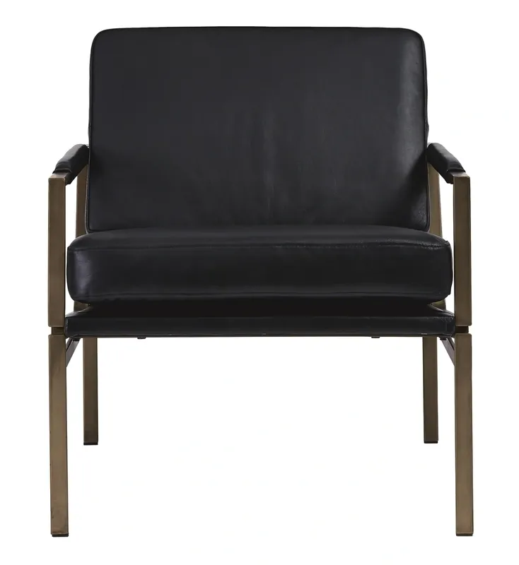 Ashley Puckman Black Leather Chair