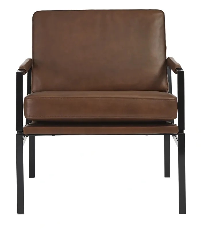 Ashley Puckman Brown Leather Chair