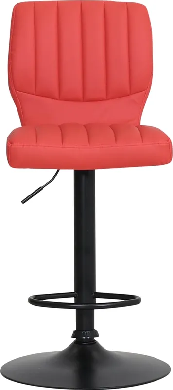 Armen Living Bardot Red Adjustable Swivel Counter Stool