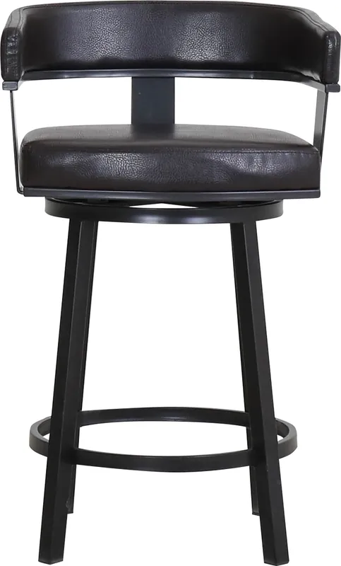 Armen Living Lorin Brown Swivel Counter Stool