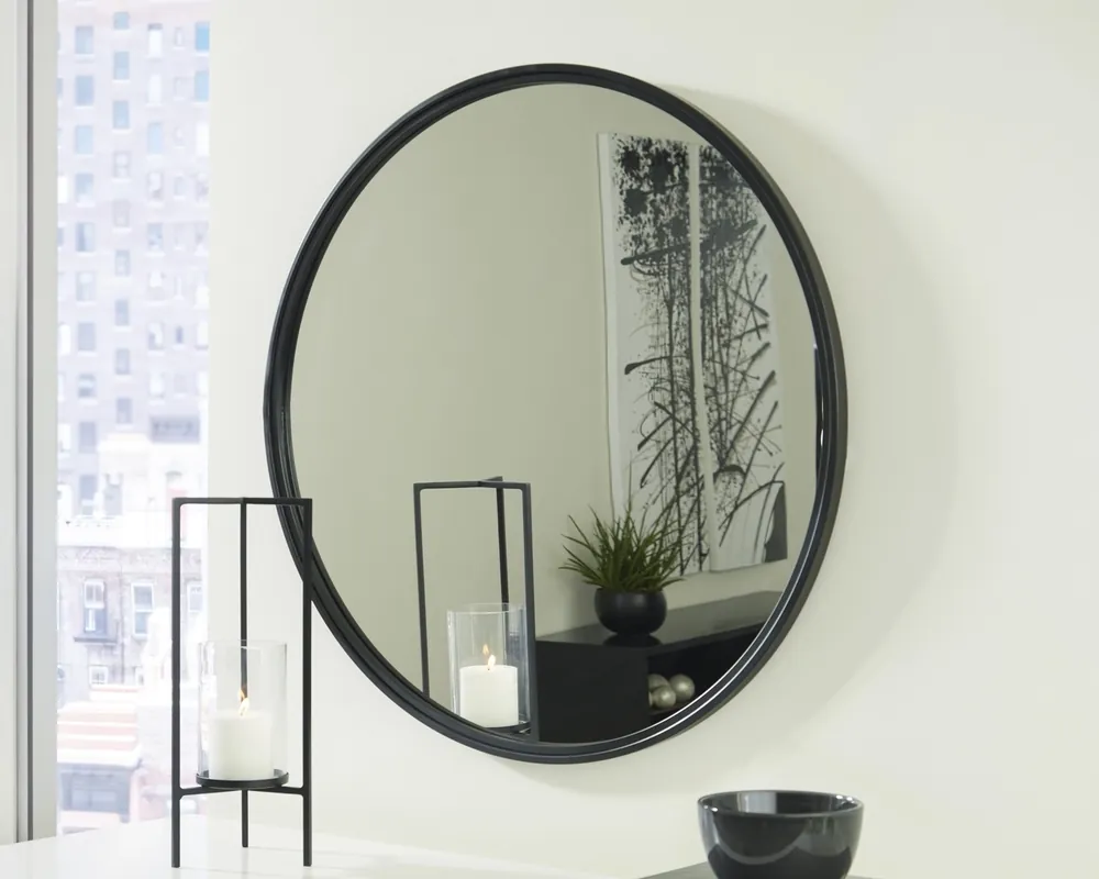 Ashley Brocky Round Accent Mirror - 31 x 31