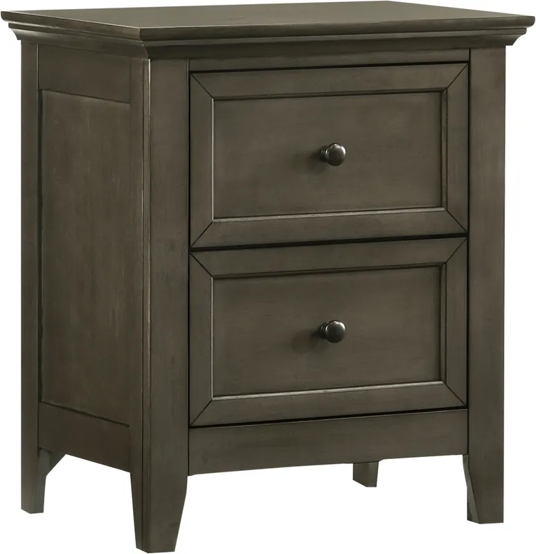Intercon San Mateo Gray 2-Drawer Kids Nightstand