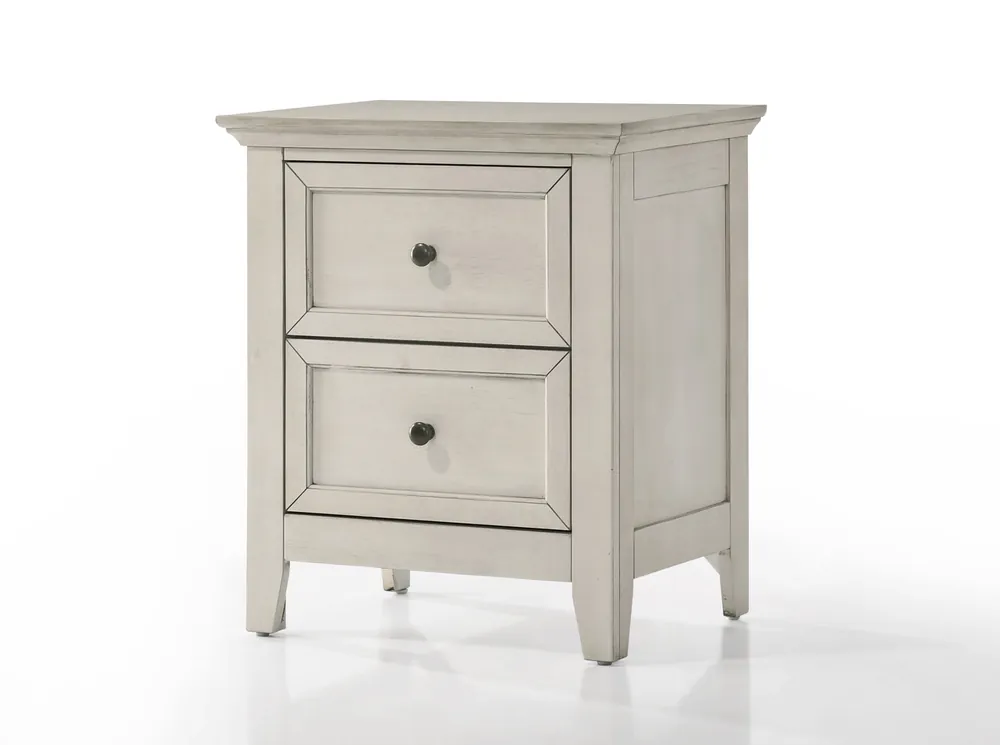 Intercon San Mateo White 2-Drawer Kids Nightstand