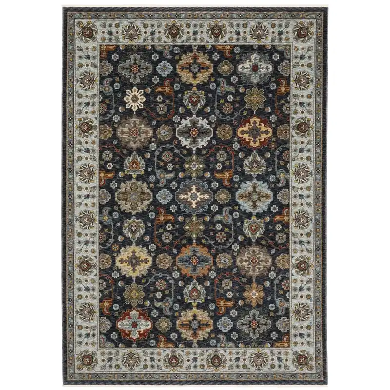 Sphinx Aberdeen Rug in Blue/Brown Multi - 5.3 x 7.6
