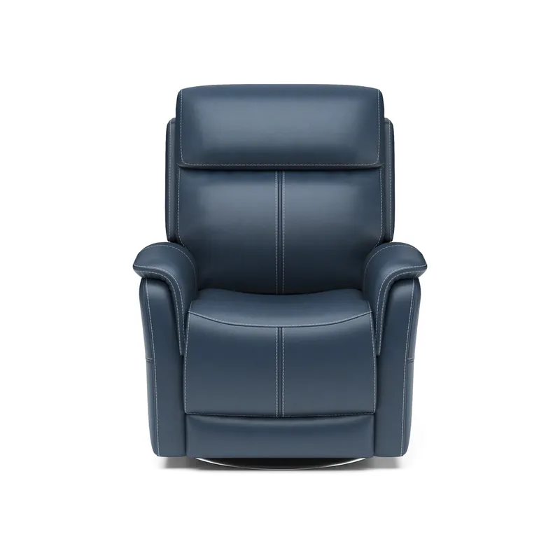 Flexsteel View Ocean Leather Power Swivel Recliner