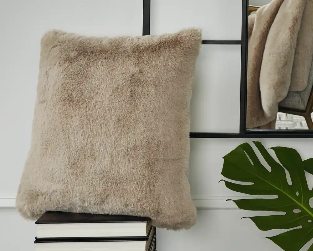 Ashley Gariland Throw Pillow in Taupe - 20 x 20