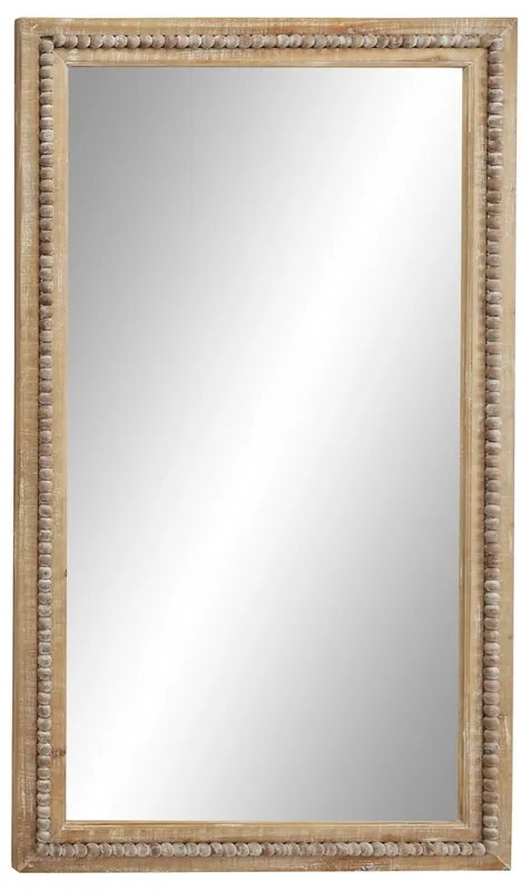 Deco Marché Brown Wood Bohemian Wall Mirror