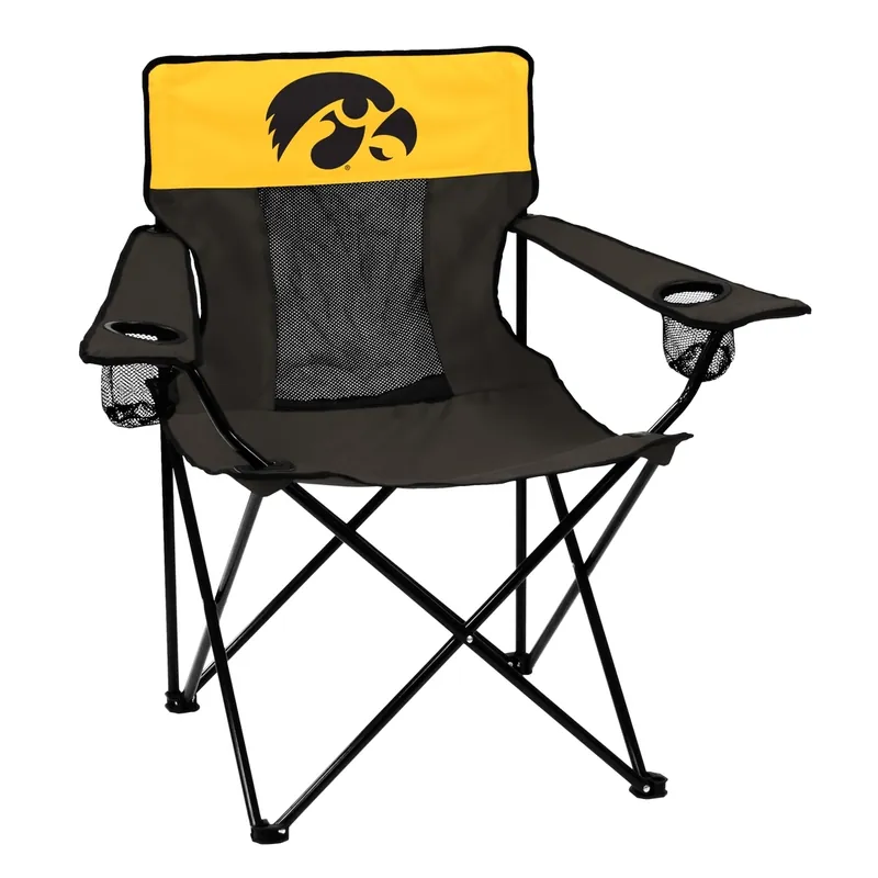 Logo Brands Iowa Hawkeyes Elite Outdoor Folding Chair