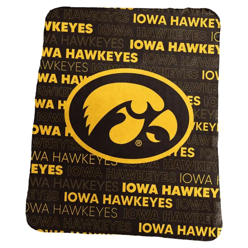 Logo Brands Iowa Hawkeyes Classic Throw Blanket - 50 x 60