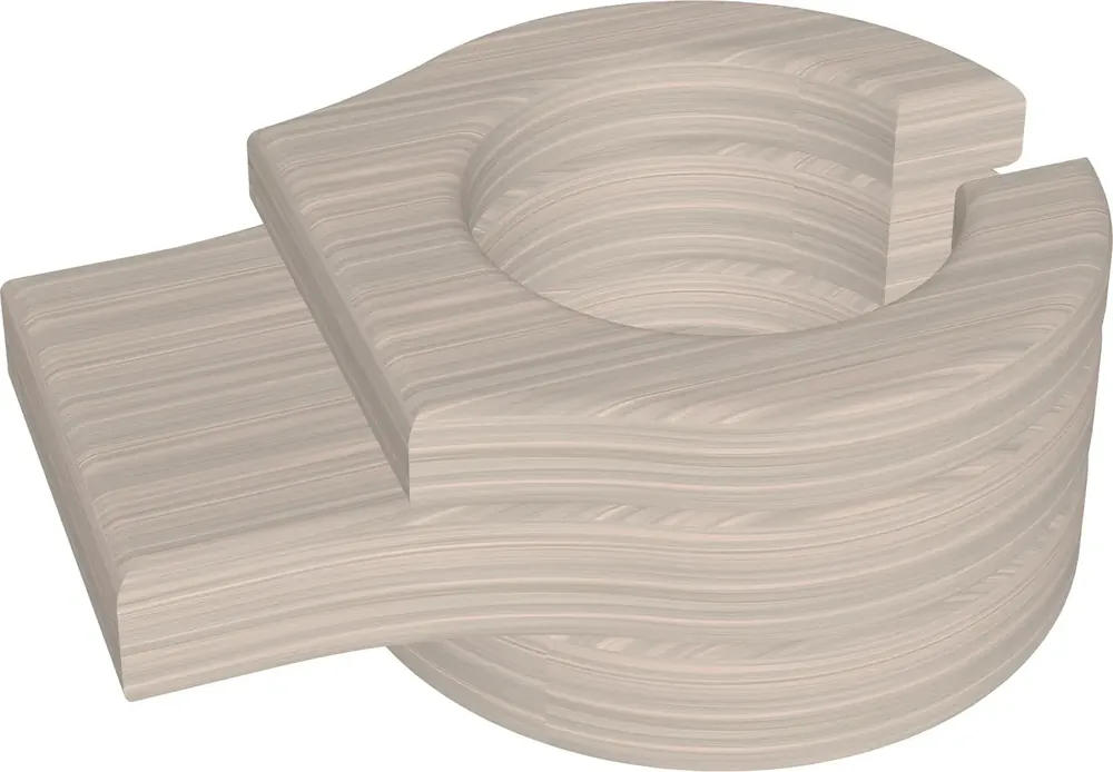 Amish Outdoors Adirondack Birch/White Stationary Cup Holder