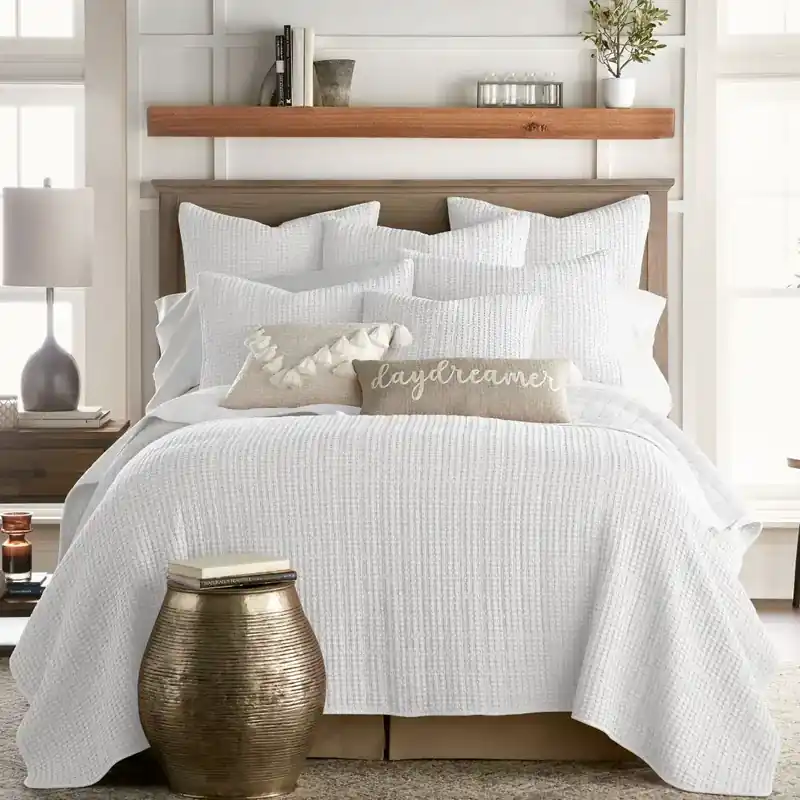 Levtex Home Mills Cream Full/Queen 3PC Quilt Set