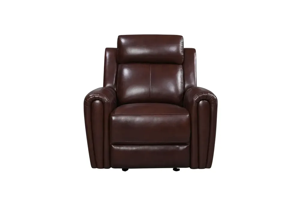 Leather Italia Jonathan Brown Leather Power Recliner