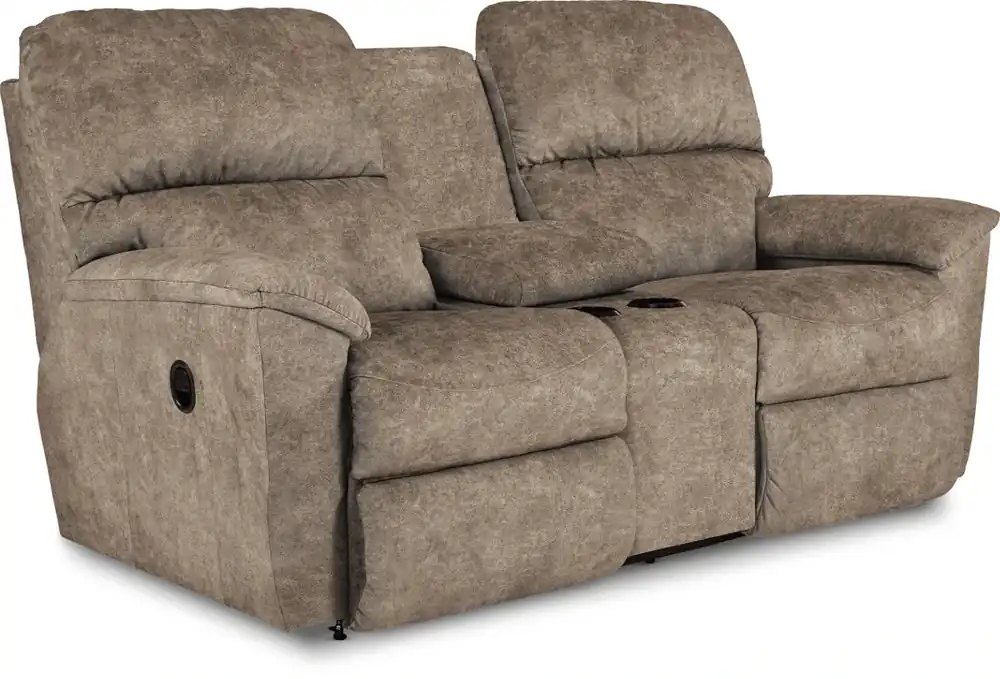 La-Z-Boy Brooks Mushroom Reclining Loveseat with Console