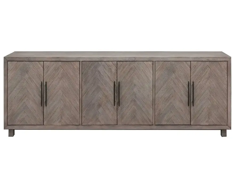 Martin Furniture Palisades Gray 90" 6-Door Console