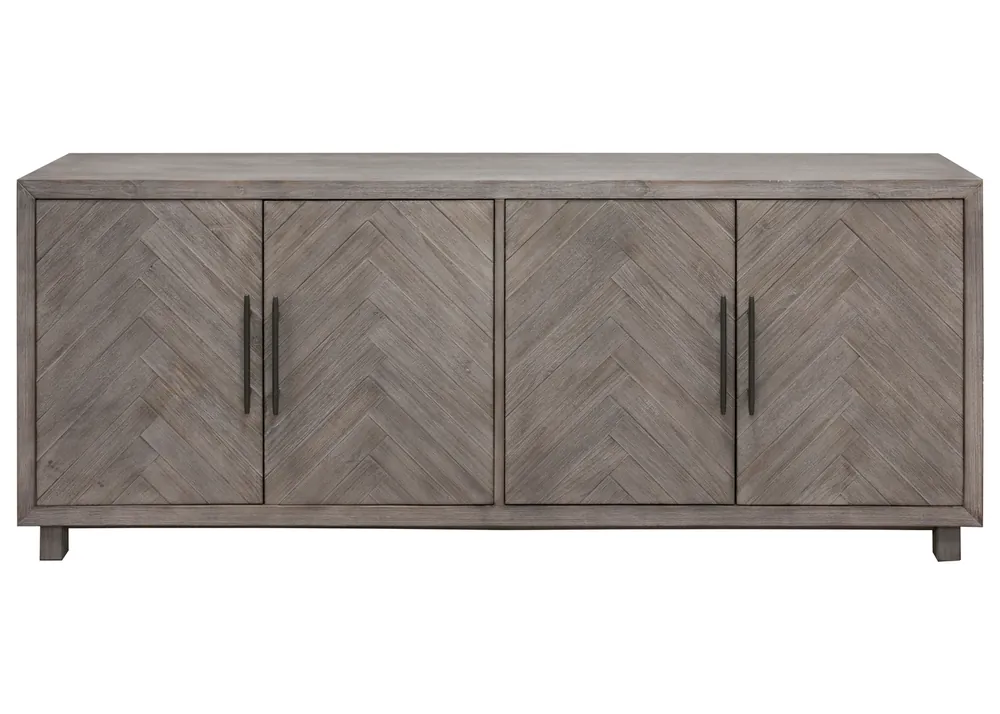 Martin Furniture Palisades Gray 80" 4-Door Console