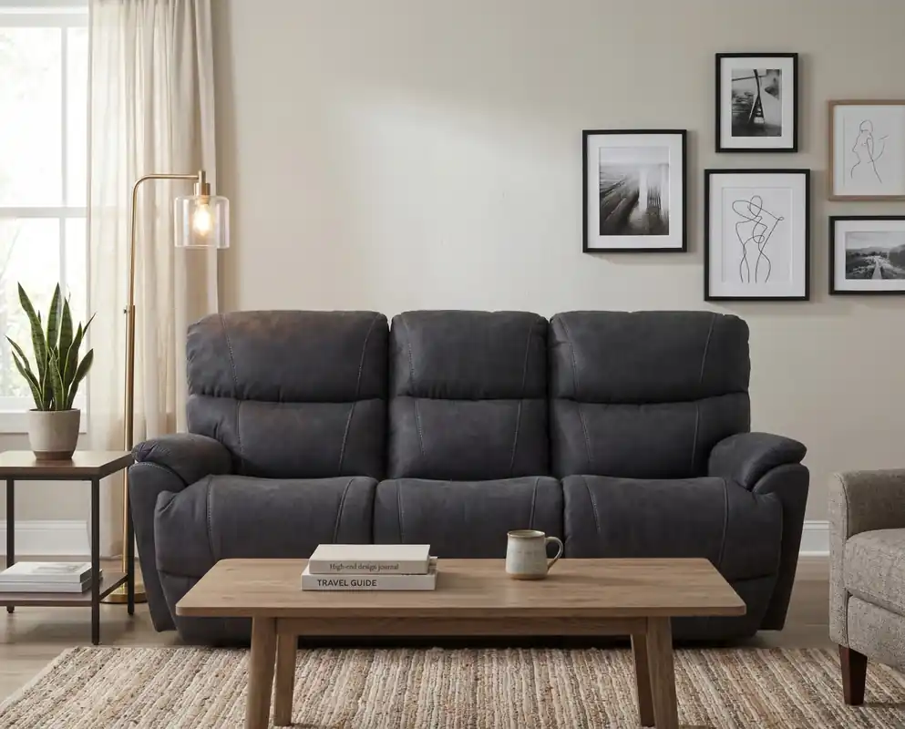 La-Z-Boy Trouper Ink Reclining Sofa
