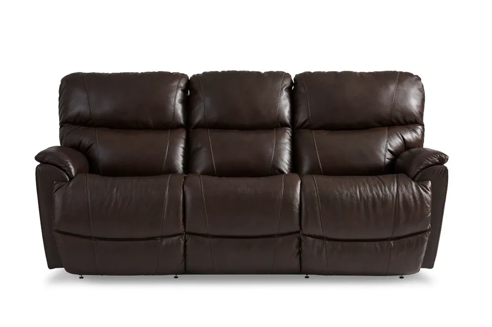La-Z-Boy Trouper Walnut Leather Power Reclining Sofa