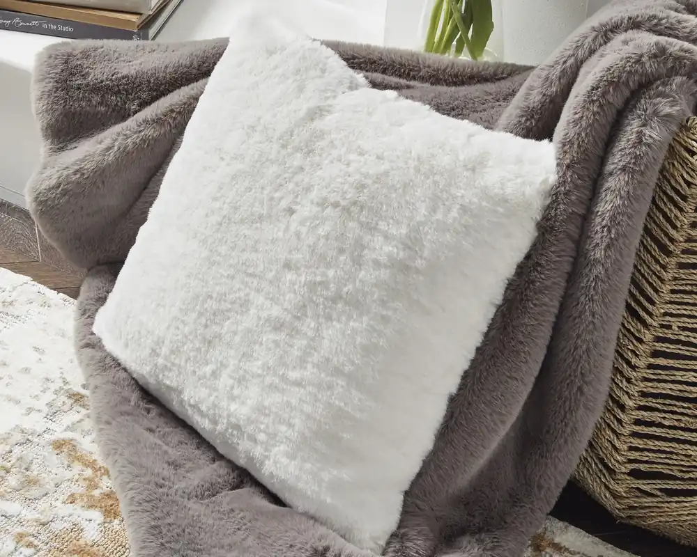 Ashley Gariland Throw Pillow in White