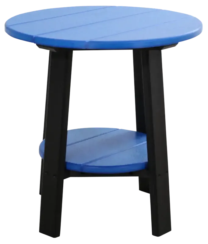 Amish Outdoors Deluxe 22-Inch Blue/Black Side Table