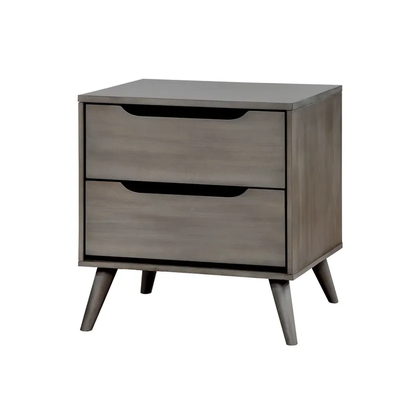 Furniture of America Lennart Gray Nightstand