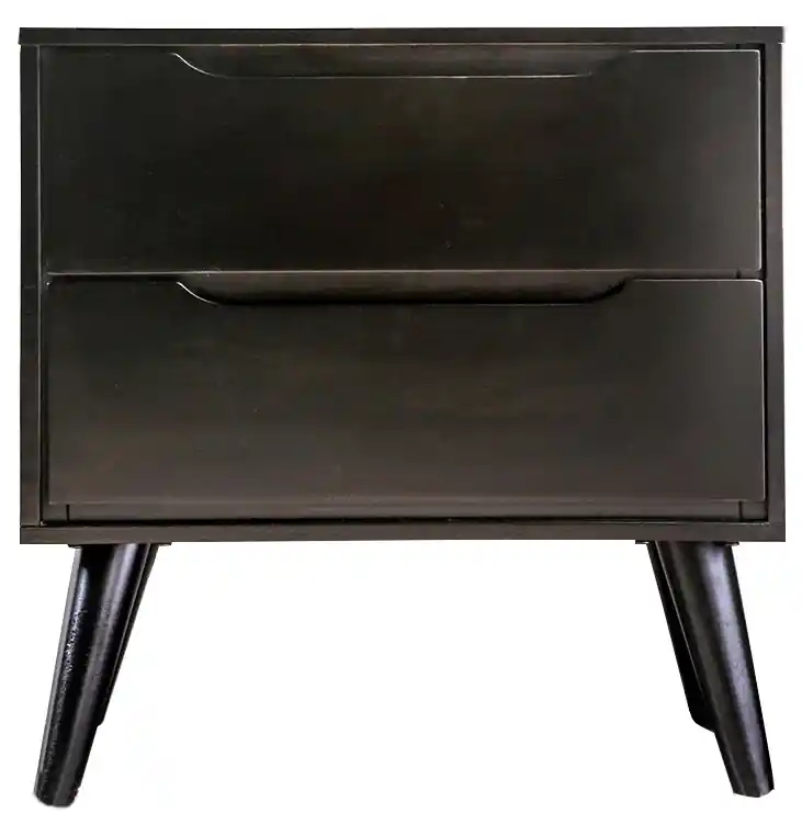 Furniture of America Lennart Black Nightstand