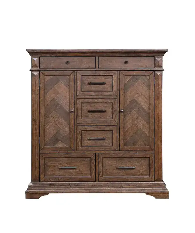 New Classic Mar Vista Brushed Walnut Door Chest