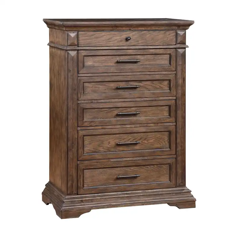 New Classic Mar Vista 6-Drawer Chest in Brushed Walnut