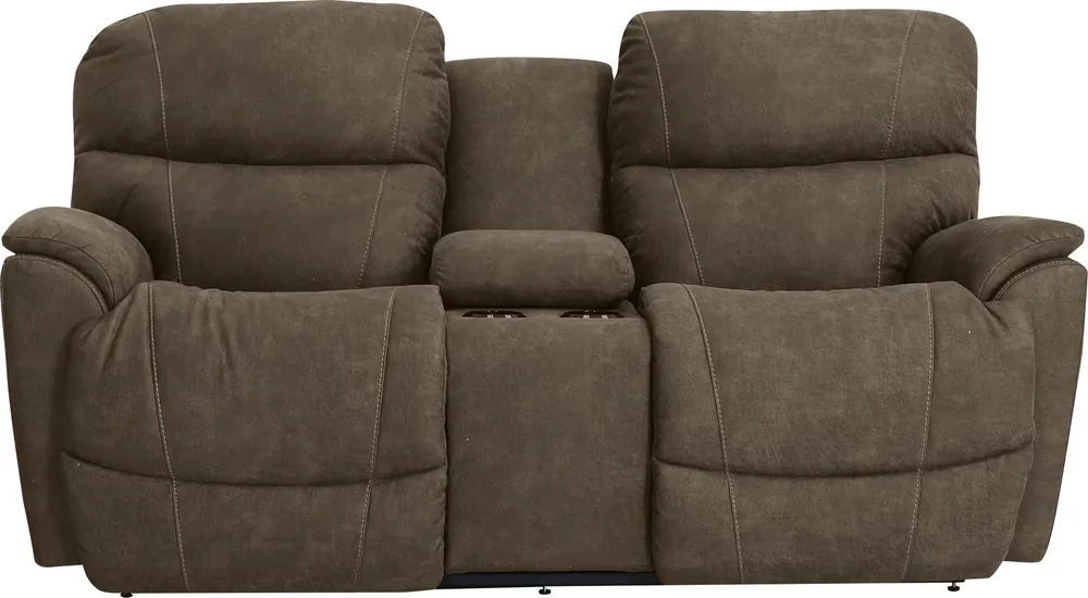 La-Z-Boy Trouper Mink Power Reclining Loveseat with Console