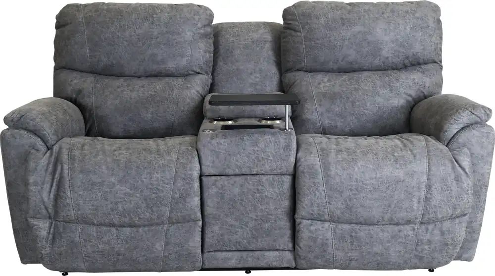 La-Z-Boy Trouper Charcoal Power Reclining Loveseat with Console