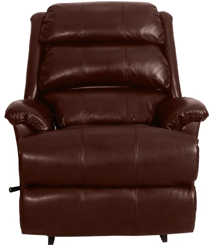 La-Z-Boy Astor Chestnut Leather Rocker Recliner