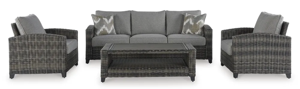 Ashley Oasis Court 4-Piece Outdoor Conversation Set