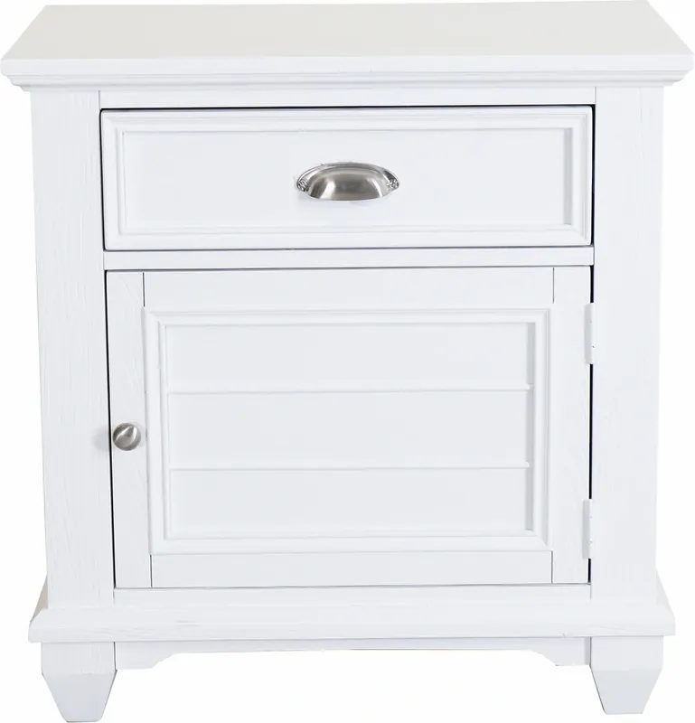 New Classic Jamestown White Nightstand