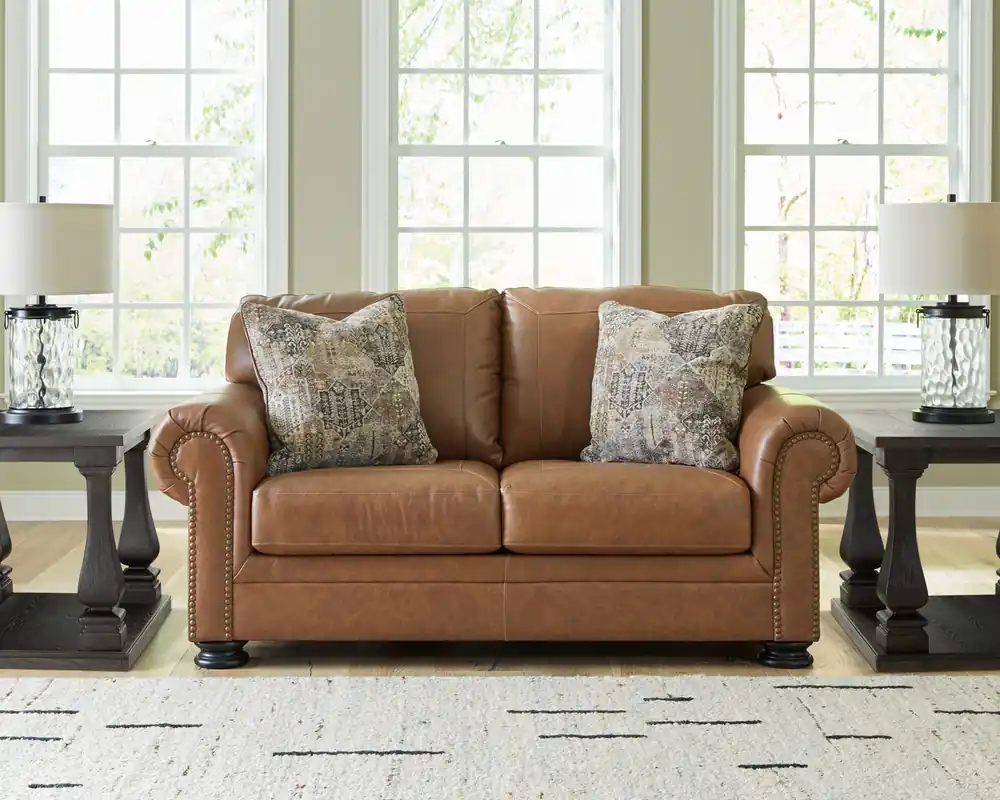 Ashley Carianna Leather Loveseat