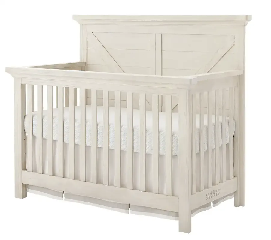 Westwood/Thomson Int'l Westfield Farmhouse 4-in-1 Convertible Crib in Brushed White