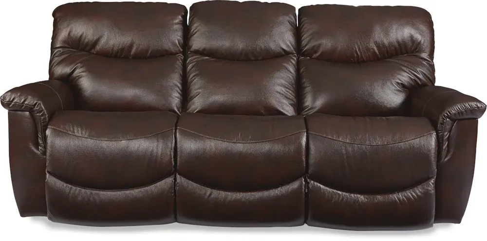 La-Z-Boy James Walnut Leather Reclining Sofa