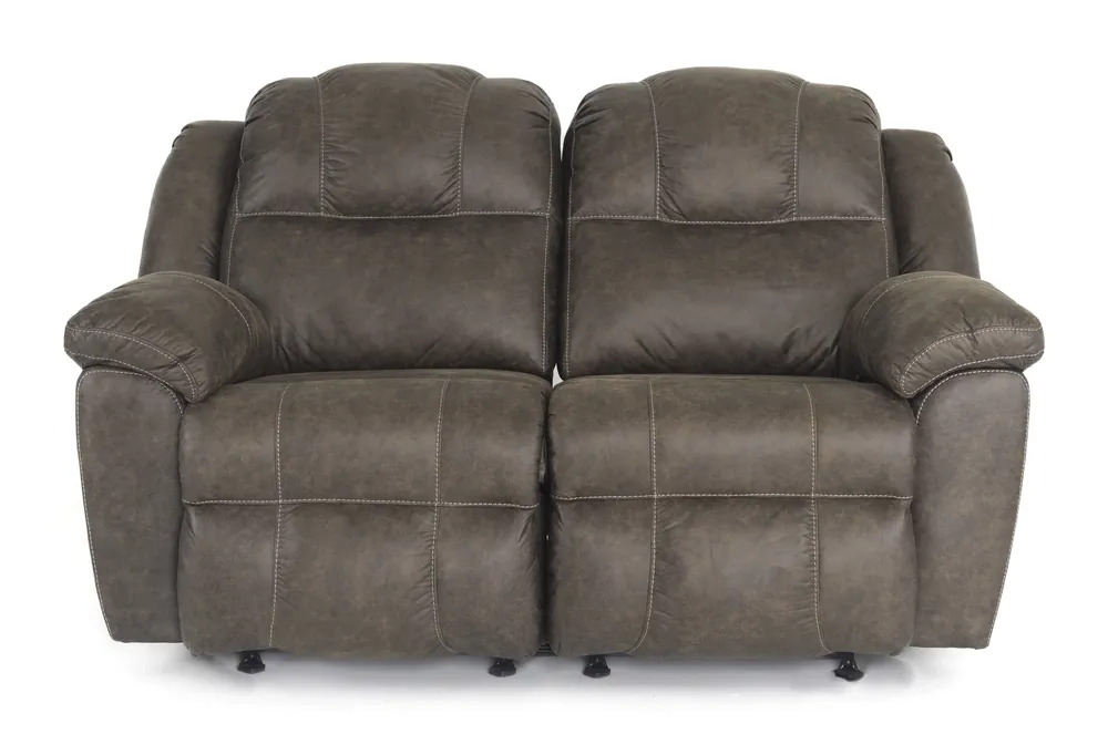 Franklin Castello Walnut Rocking Reclining Loveseat