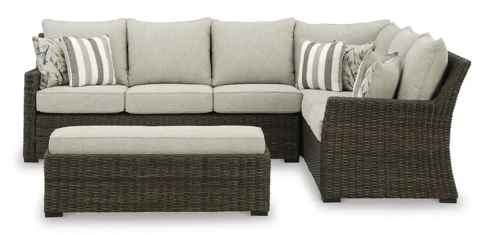 Ashley Brook Ranch Outdoor Sectional with Bench