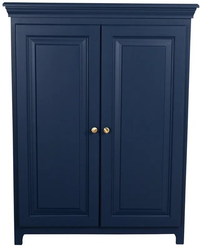 Archbold Furniture Short 2-Door Navy Storage Pantry