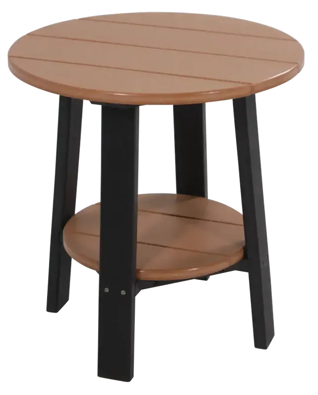 Amish Outdoors Deluxe 22-Inch Cedar/Black Side Table